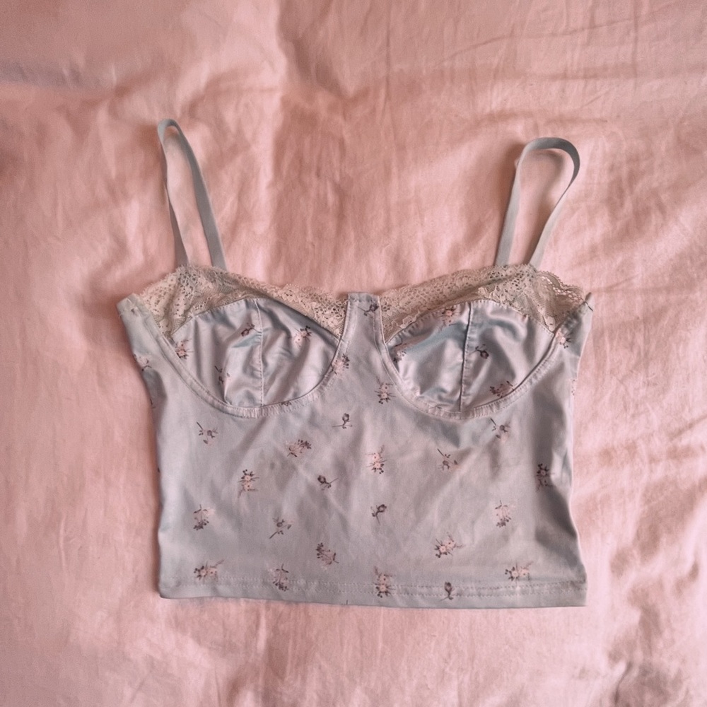 DAINTY BABY BLUE LACY DAY/NIGHTWEAR TOP